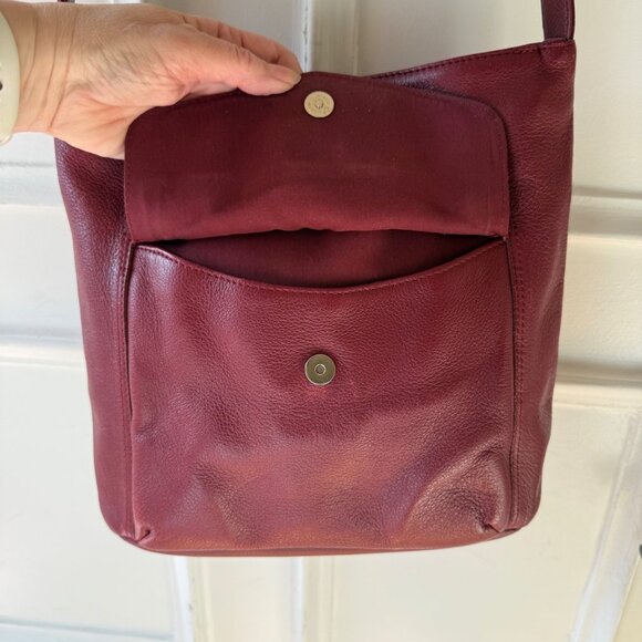 Stone and Co Leather Crossbody Bag Burgundy Adjustable Strap Y2K Era - Picture 3 of 16